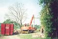 Container und Bagger